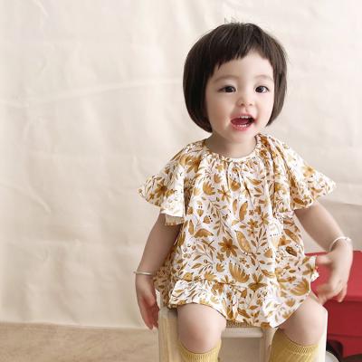 China Wholesale QUICK DRY Cute Lovely Lace Short Sleeve Skirt Infant Baby Clothing Sets for sale