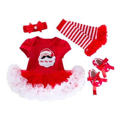 China QUICK DRY Party Dress Clothes Baby Christmas Dress Infant Baby Dressing Sets for sale