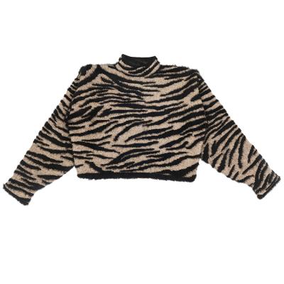 China QUICK DRY women's fashion leopard print sheath long casual sweater ladies knitted pullover sweater for sale