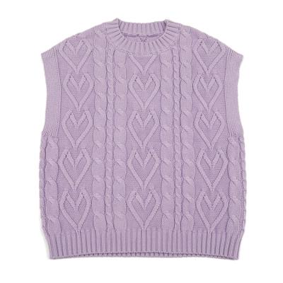 China Women Solid Color Vest QUICK DRY Sweater Loosely Complements Casual Sleeveless Knitted Pullover for sale