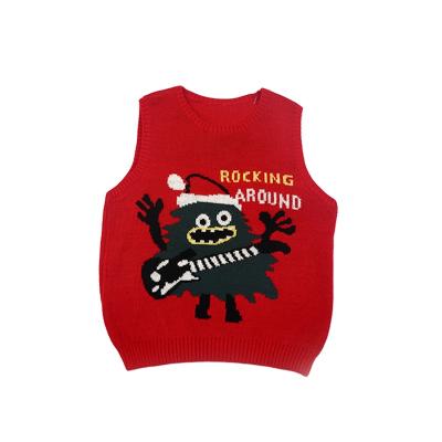 China Quality Assurance Breathable Cartoon Pattern Embroidery Sleeveless Sweater Vest for sale