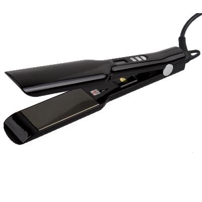 China Pro Titanium Flat Hair Straightener Car Flat Iron Professional Fast Floating Electric Hair Straightening Metal Housing for sale