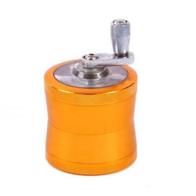 China Multicolor Tobacco Weed Herb Grinding Model 4 Layer Aluminum Alloy Metal Hand Smoke Herb Grinder Muller for sale