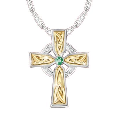 China Factory FASHIONABLE Wholesale Ladies Two Tone Cross Faith Necklace Faith Cross Chain and Pendants for sale