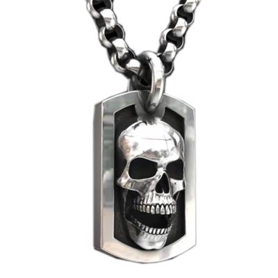 China Hiphop European and American Skull Rock Horror Hip Hop Dangling Men's Punk Necklace for sale