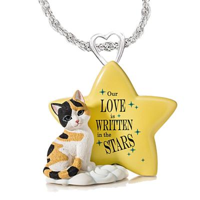 China Fashion Cute Five-pointed Star Necklace Girl Pendant Cat Necklace Kid's Favorite Jewelry for sale