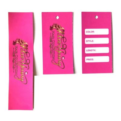 China Hot Sale S-36 Waterproof Pink Color Coated Sticker Brand Paper Custom Logo Printing Self Adhesive Hair Bundles Hair Wrap Sticker Labels for sale