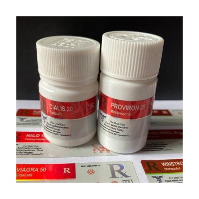 China WRD 133 100 Tablet Waterproof Red Hologram Vial Waterproof Pharmaceutical Labels Packaging Label Sticker Ready To Ship for sale