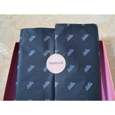 China TS-253 Custom Logo Moisture Proof White Black Wrapping Gift Silk Cotton Tissue Paper For Clothes Shirts Wrapping for sale