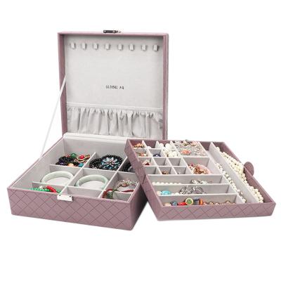 China Popular Factory Supply Eco-friendly Jewelry Storage Leather Girls Jewelry Display Box for sale