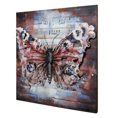 China 100% Newest Handmade Hand Painted Butterfly Oil Paintings On Canvas Modern Wall Decor Painting for sale