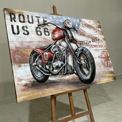 China 100% Handmade Custom Home Decor Painting Picture Fashion Motorcycle Oil Paintings By Numbers DIY Gift for sale