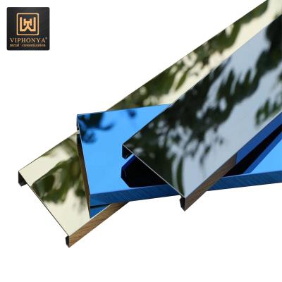 China Industrial Home Interior Decorative Stainless Steel Floor Skirting Trim for sale