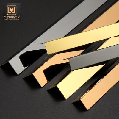 China Modern Modern Ceramic Tile Accessories Metal Stainless Steel Corners Tile Trim for sale