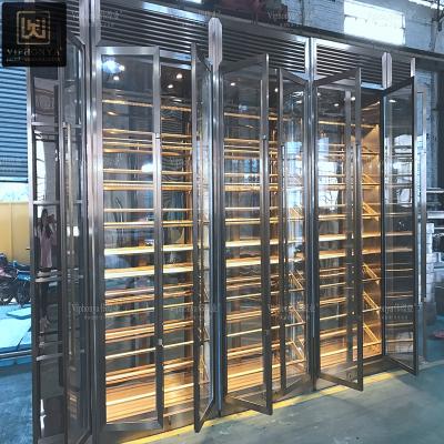 China (Other) (Other) Adjustable Adjustable Stainless Steel Wine Whiskey Display Cabinet Wine Rack Cabinet for sale