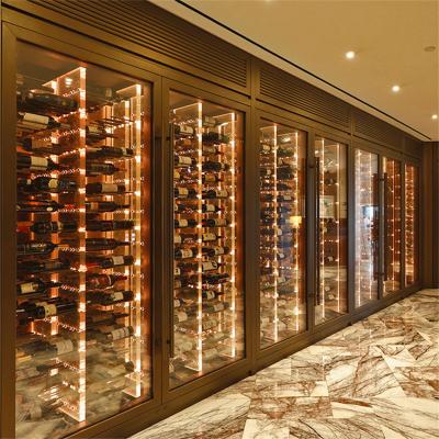 China Customized Size Customized Size Restaurant Bar Stainless Steel Whiskey Display Red Wine Showcase Cabinet for sale