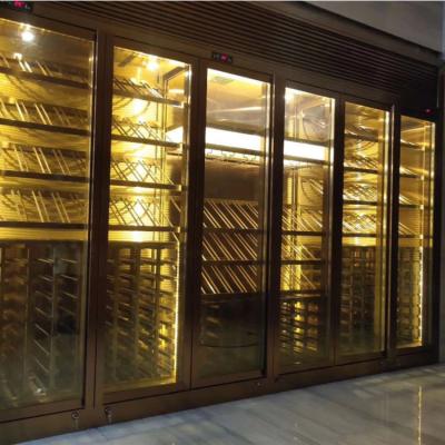 China Customized Customized Restaurant Bottle Glass Display Stainless Steel Bar Buffet for sale