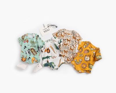 China One Piece Baby Clothes Triangle Cartoon Romper Comfotable Baby Boy Girl Animal Print Clothes for sale