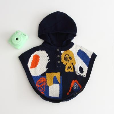 China New style kids cape fashion baby warm darling kid shawl breathable knitted cloak coat for outwear for sale