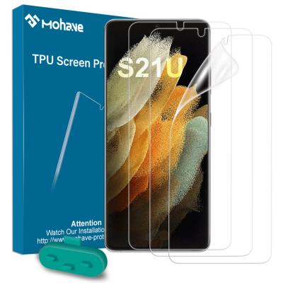 China HD Clear Full Coverage TPU Clear Film For Samsung Galaxy S21 Ultra Hydrogel Screen Protector for sale