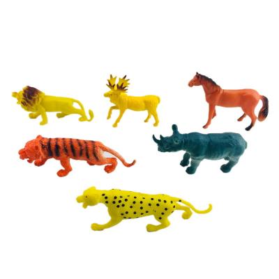 China Wild Animal 6 Inch Kids Educational Mini Toy Plastic Animal Model for sale