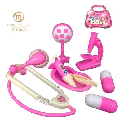 China Girls Plastic 2020 Indoor Play Pretend Game Simulation Stethoscope Lab Tools Bag Small Plastic Suitcase Set Kids Toy Doctor Medical Kit for sale