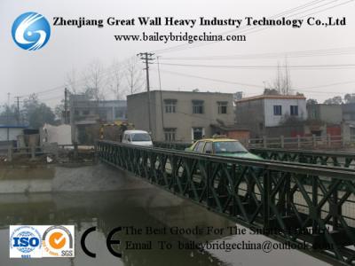 China Bailey Bridge/CB 100 Steel Bailey Bridge Single Lane Additional Sidewalk Excellent Pressure Resistance for sale