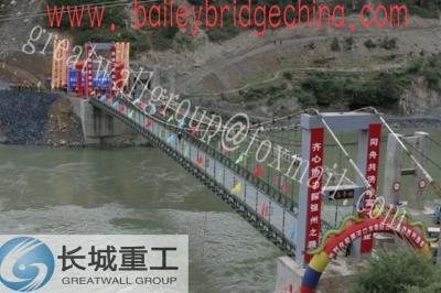 China Bailey bridge/Bailey Suspension bridge/Quick erection/short construction time and reusable components for sale