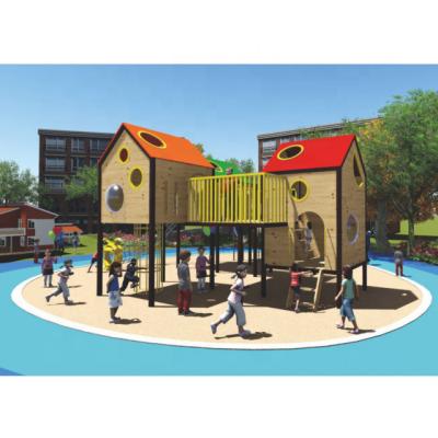 China Kindergarten Wooden Outdoor Playhouse Gymnasium Jungle Kids Playhouse for Children for sale