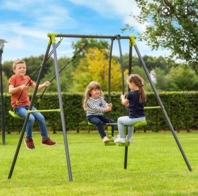 China Large Plastic Swing Set Outdoor Playground Swing Set Kids Metal Swing Sets for sale