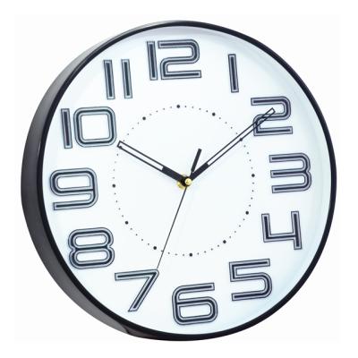 China 3D Home Arabic Numeral Creative Decorative Gift Best Selling Round Plastic Wall Clock for sale