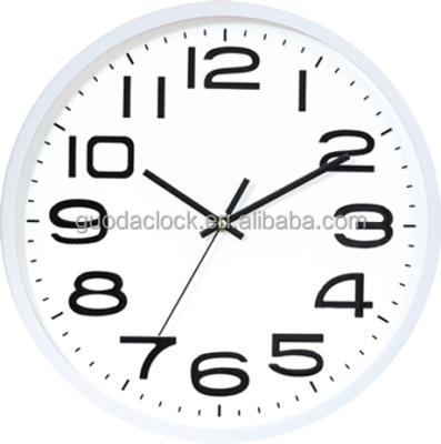 China Home Decorative Modern Design 3d 14 Inch Best Gift Creative Turned Plastic Wall Clock for sale