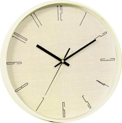 China CREATIVE Modern Design Arabic Numerals Fabric Around Plastic Wall Clock for sale