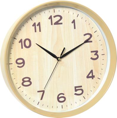 China CREATIVE Wooden Design Arabic Numerals Around Plastic Wall Clock for sale