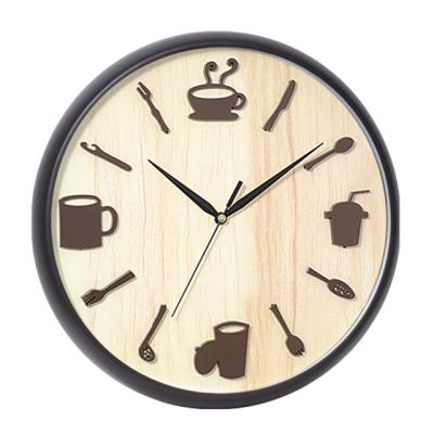 China Creative European Decorative 3D Home Gift Retro Home Saat Wood Clock Clock Sale Best Around Plastic Wall Clock for sale