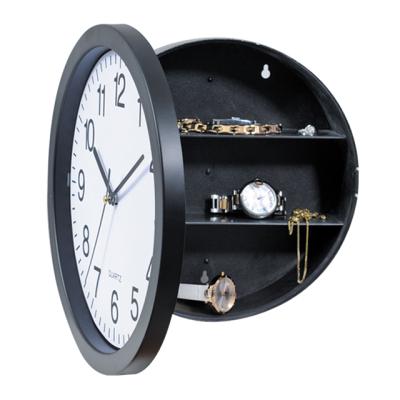 China 10 Inch Storage Home Security Safe Round Hidden Plastic Creative Hidden Wall Clock for sale