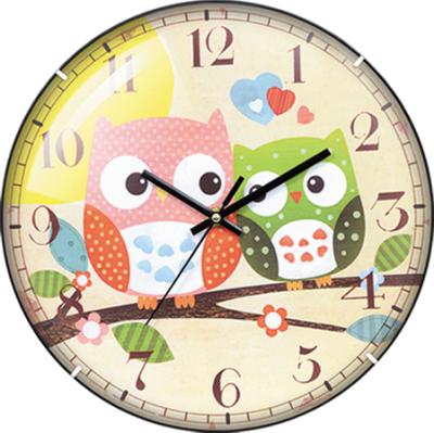 China Creative Owl Gift Home Decorative Best Selling 12 Inch Kitchen Popped Plastic Wall Clock for sale