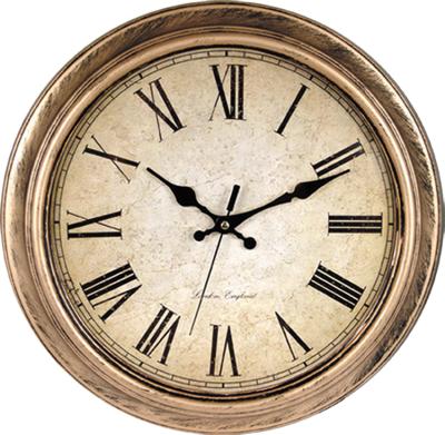 China Antique Style 16 Inch Quartz Home Decorative Advertising Promotional Antique Round Wall Clock for sale