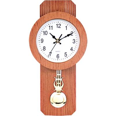 China Retro Pendulum Home Style Plastic Wall Clock Antique Decorative Wooden European Hot Sale Gift for sale