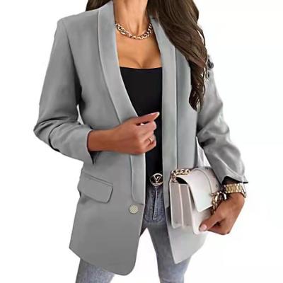 China Low MOQ Sale Solid Color Lapel Button Breathable Warm Long Sleeve Slim Fit Blazer for sale