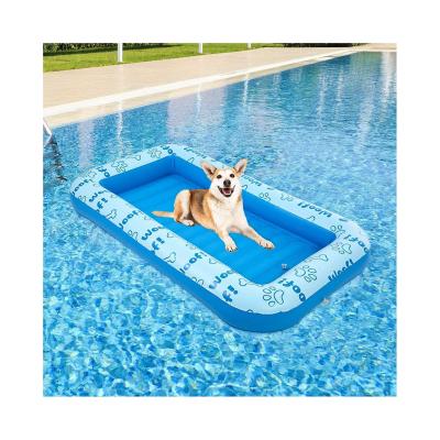 China Customized Durable PVC Dog Pools Portable Inflatable Raft Inflatable Dog Pets Ride On Float For Sale for sale