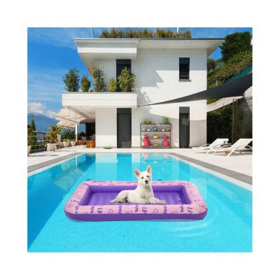 China Customized Swimming Pools Lace Purple Inflatable Dog Pool Float Hot Selling Inflatable Dog Pets Raft Swimming Lounge For Sale for sale