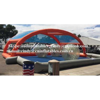 China Large PVC Tarpauline Battle Balls Inflatable Sun Shade Arena Inflatable Zorb Ball Track For Sale for sale