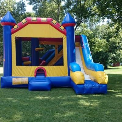 China Hot Selling Indoor/Ourdoor Inflatable Castle Combo Slide, Inflatable Castle With Slide For Sale for sale