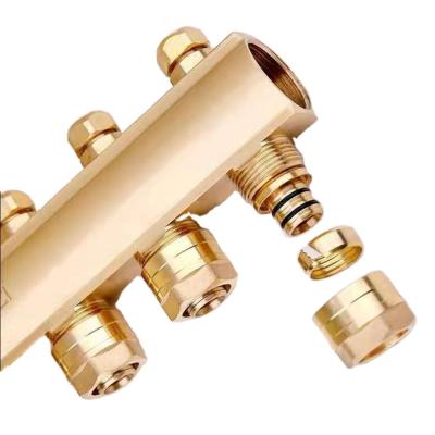 China Durable Cheap Diverse Faucet Water Diverse Ball Valve 3/4inch Brass Manifold For Floor Heating for sale