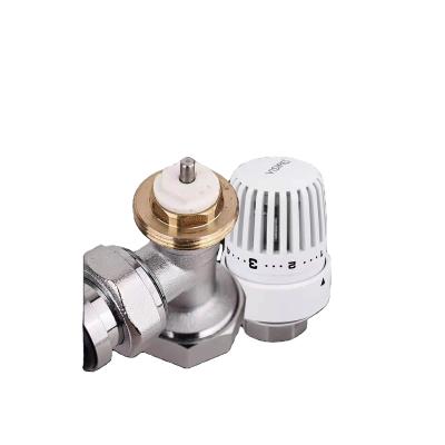 China Convenient and safe standard thermostatic manual controller brass radiator valve, valve radiator angle for sale