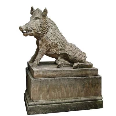 China Wild boar of western outdoor antique stone carvings statues for sale