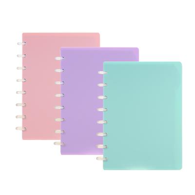 China Binding Custom Disk Binding Hard Loose Leaf Lattice Notebook Cover Student Personal Planner With Index Page for sale