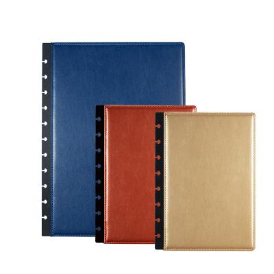 China Disc Binding Disc Binding Cover Punched Holes Made of PU Leather For Executive Notebook Replacement for sale