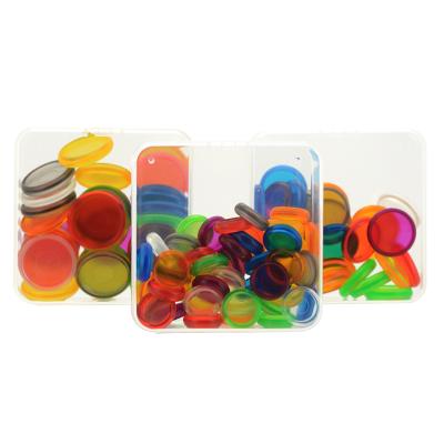 China Colorful Clear 28mm Disc Binding 18mm 24mm Discs Retail Packaging Disc Binding Plastic Binding Discs For Personal Planner for sale